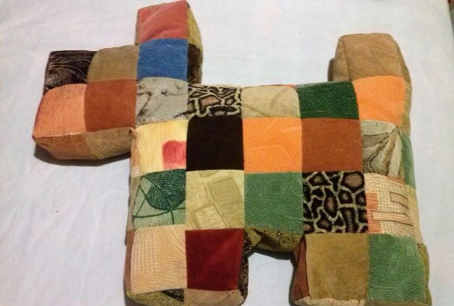 Dog using patchwork technique