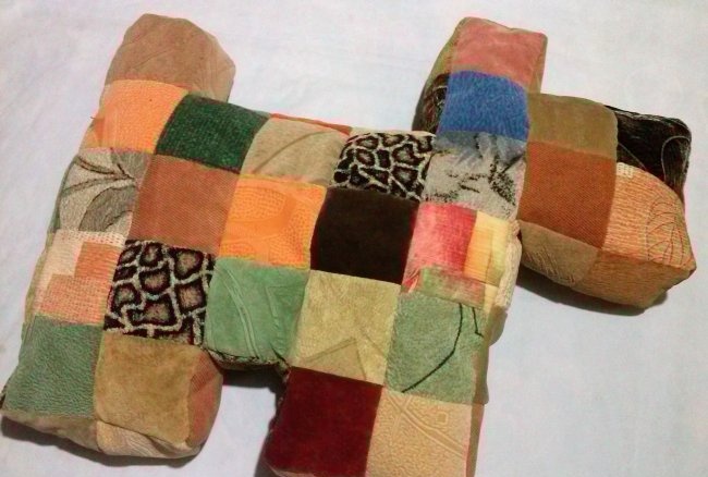 Dog using patchwork technique