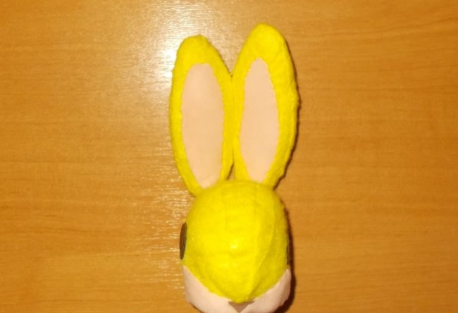 DIY yellow plush rabbit