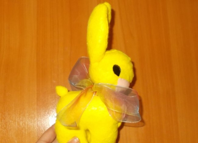 DIY yellow plush rabbit