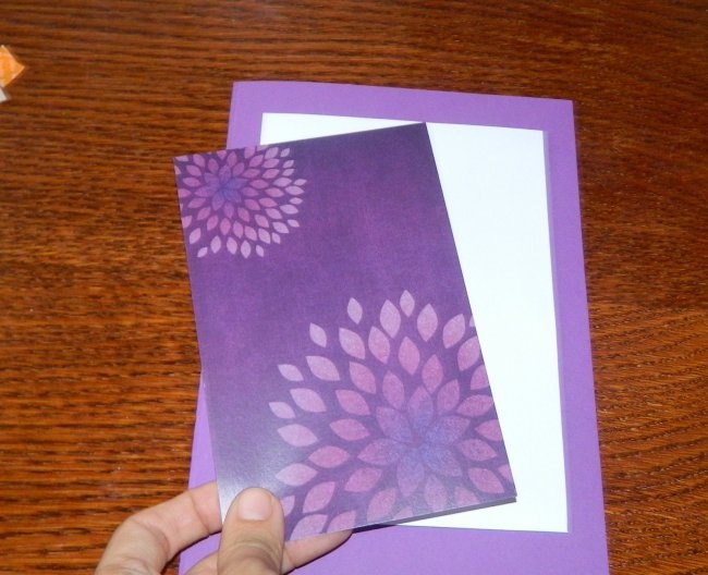 Postcard using quilling technique “Volume Flower”