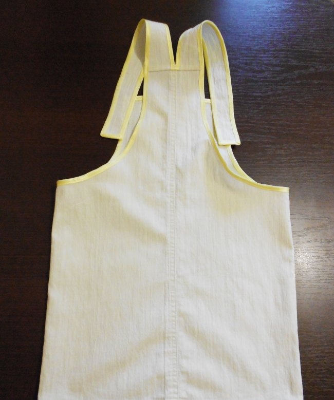 Children's sundress from mother's trousers