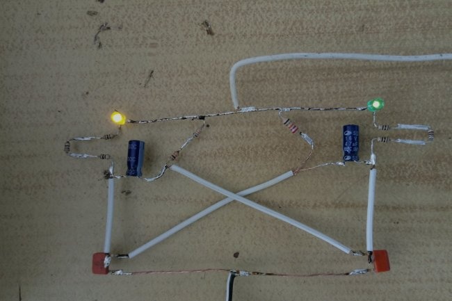 Simple flasher for two LEDs