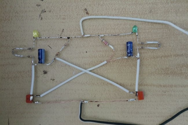 Simple flasher for two LEDs