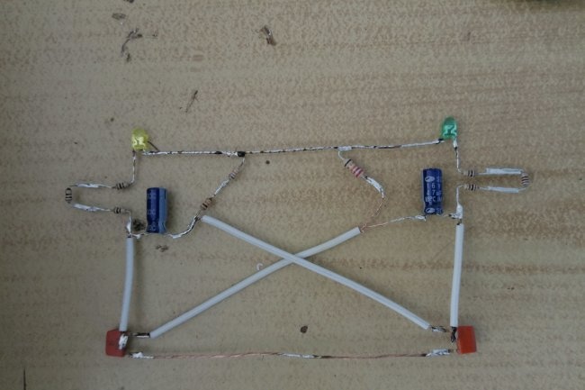 Simple flasher for two LEDs