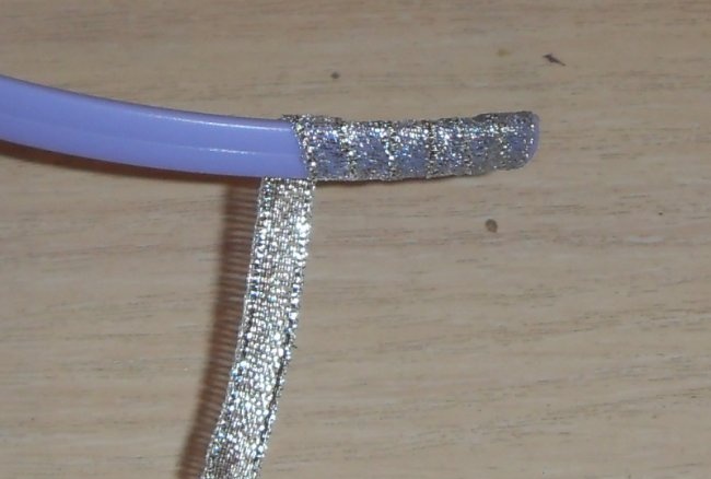 Decorating a headband for a girl