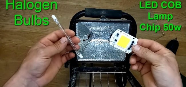 Converting a halogen spotlight into an LED one