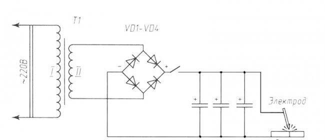 Simple spot welding machine