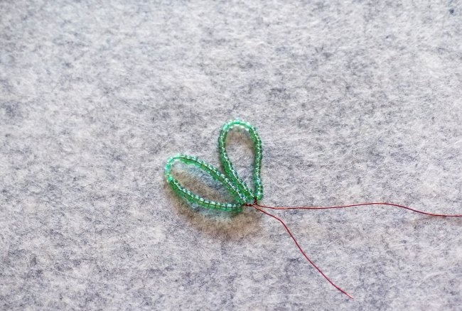 Christmas tree made of beads