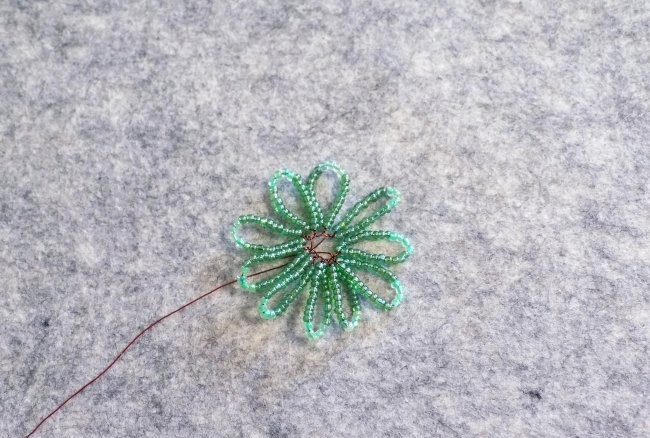 Christmas tree made of beads