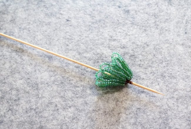 Christmas tree made of beads