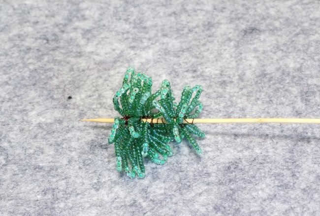 Christmas tree made of beads