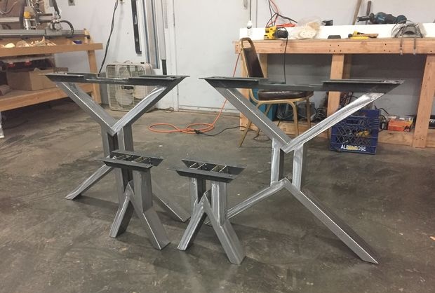 Solid board table and bench