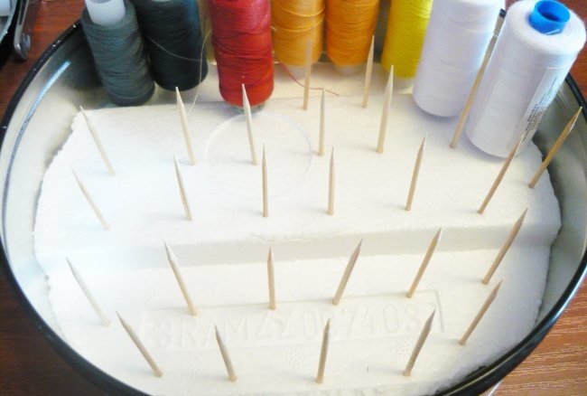 Organizer for spools of thread