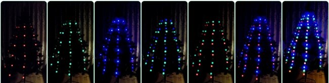 Volumetric LED garland for the Christmas tree