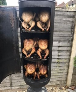 Hot smoked smokehouse from a gas cylinder