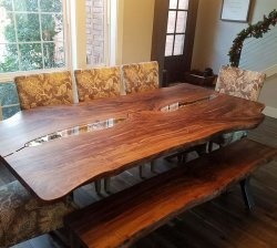 Solid board table and bench