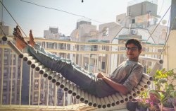 Hammock made of plastic pipes