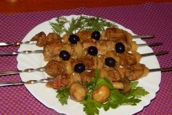 Shish kebab in the oven