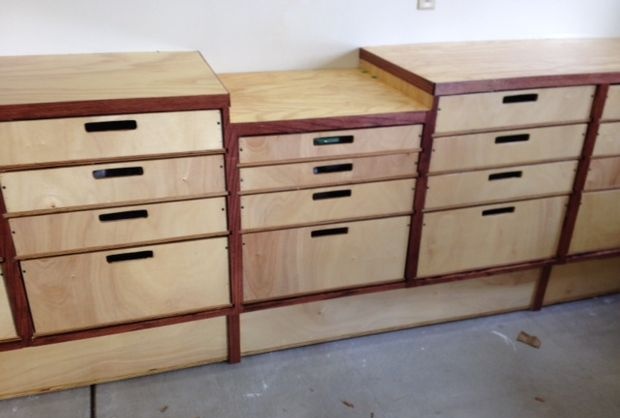 Simple desk with drawers