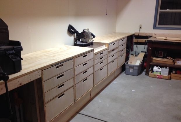 Simple desk with drawers