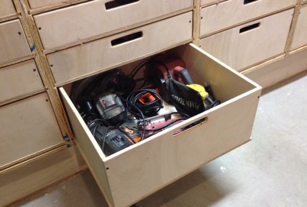 Simple desk with drawers