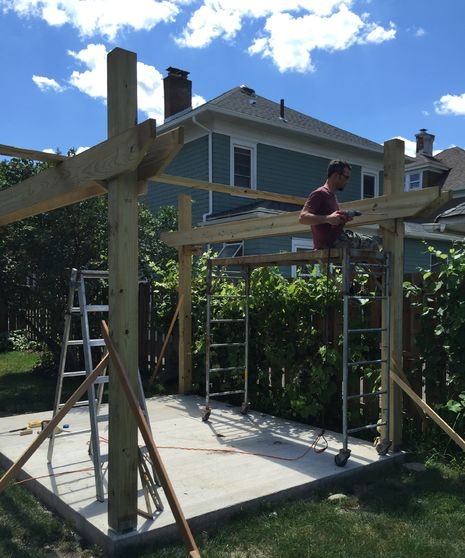 Outdoor gazebo for the garden