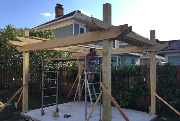 Outdoor gazebo for the garden