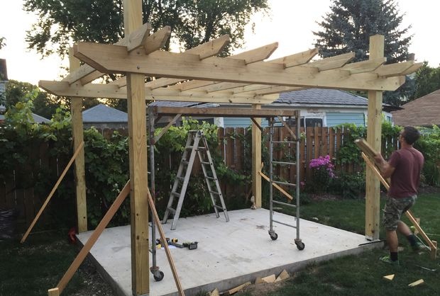 Outdoor gazebo for the garden