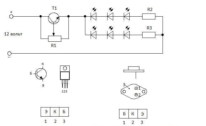 The simplest LED brightness control