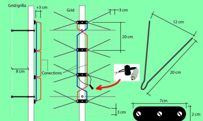 Remote outdoor broadband television antenna