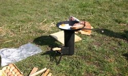 Camping rocket stove