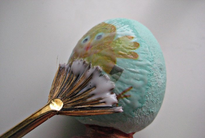 Easter souvenir made of plaster Egg on a stand