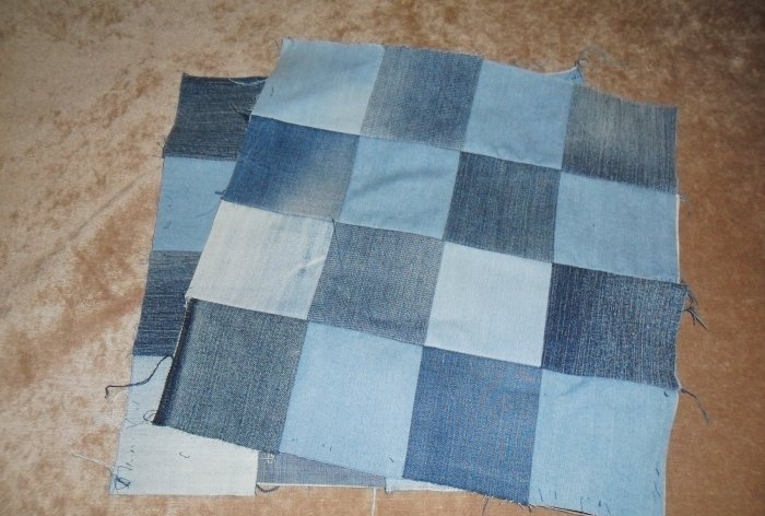 Pillowcases made from old jeans