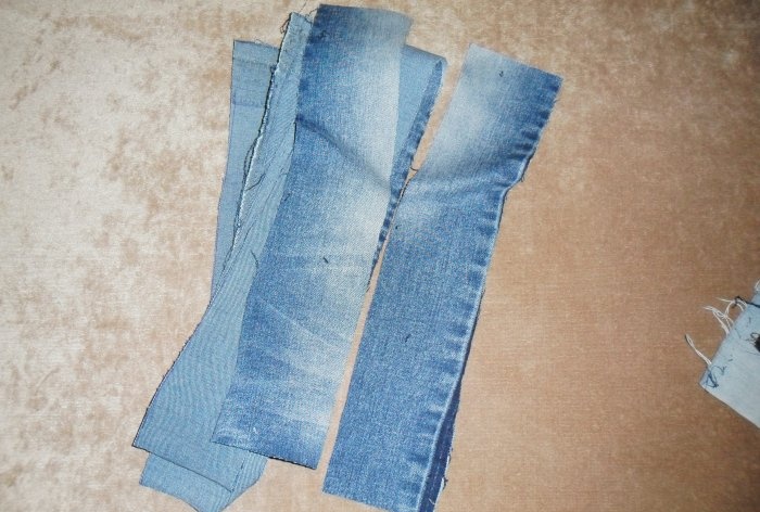 Pillowcases made from old jeans