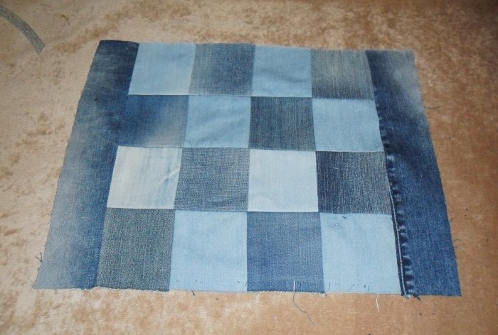 Pillowcases made from old jeans