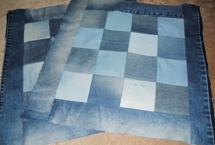 Pillowcases made from old jeans