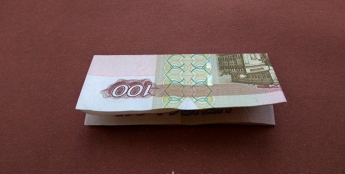 DIY origami pyramid model from banknotes