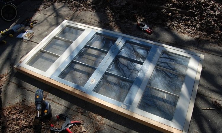 Greenhouse made from old windows