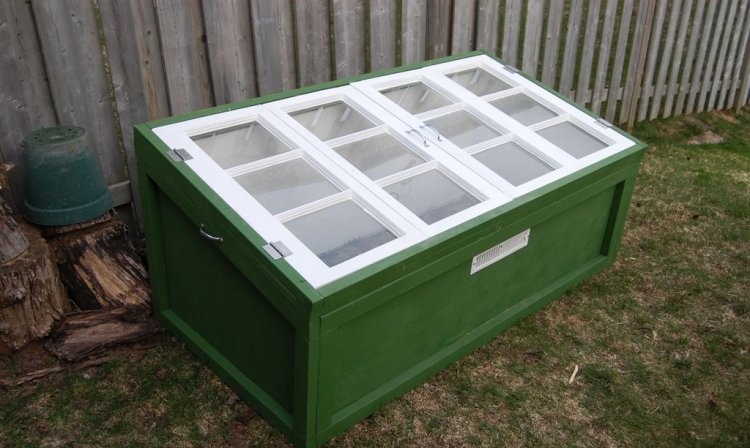 Greenhouse made from old windows