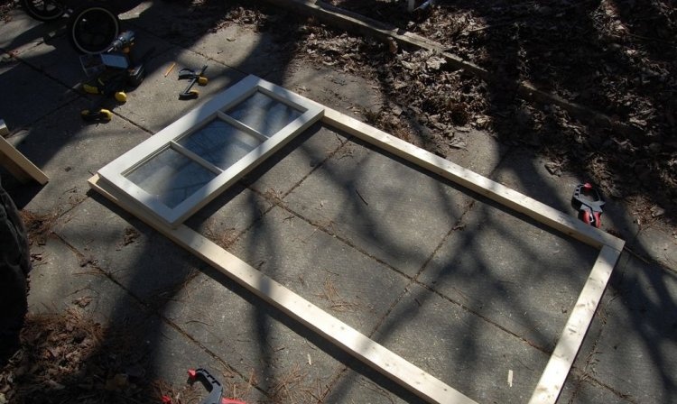 Greenhouse made from old windows