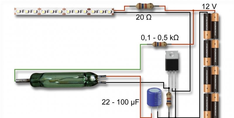 A simple backlight circuit with a timer