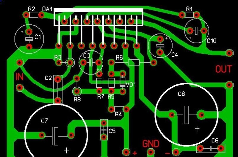 A simple amplifier based on TDA7294 with a power of 100 W