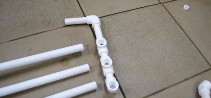 Battery dryer made of plastic pipes