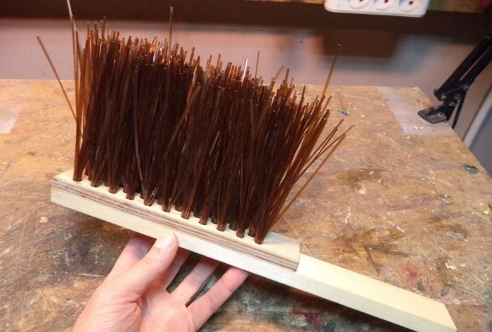 Brush made from plastic bottles