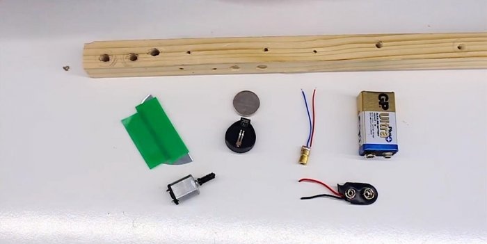 Laser level from scrap materials