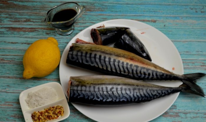 Mackerel on the grill