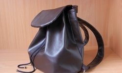 We sew a backpack from leatherette