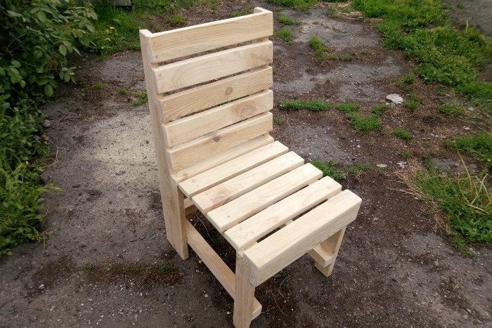 DIY wooden garden chair