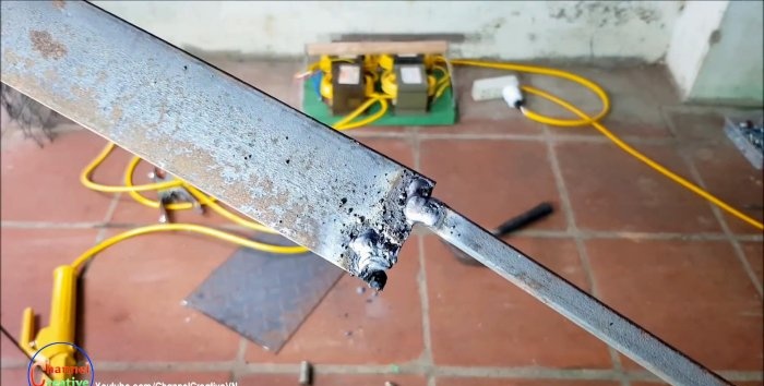 Welding machine made of four microwave ovens